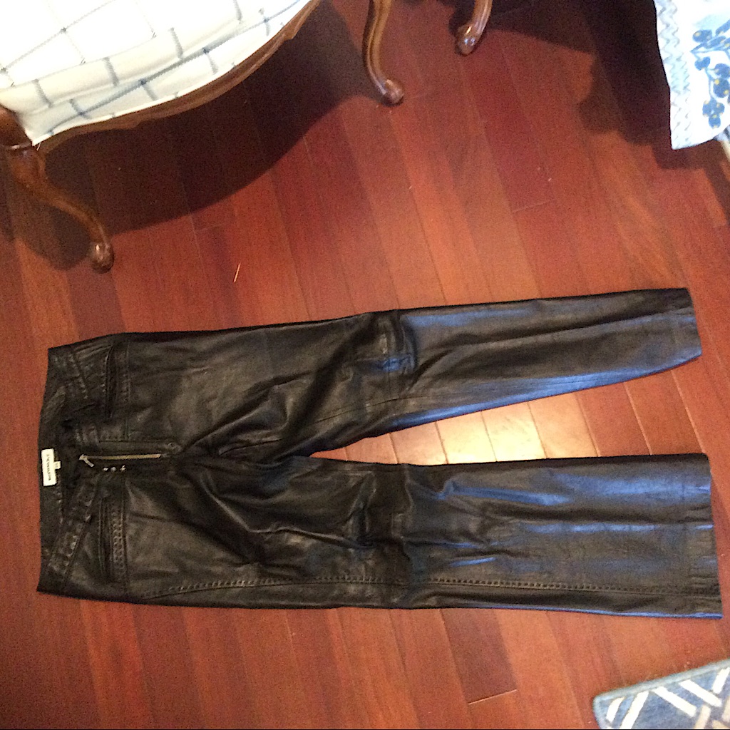 Montana Blu Designer Leather Pants